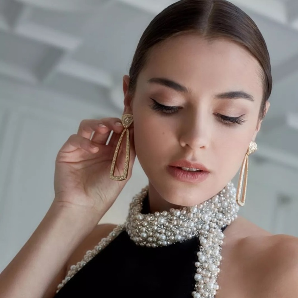 RACHEL ZOE GOLDTONE DOOR KNOCKER EARRINGS 🔥🔥🔥🔥